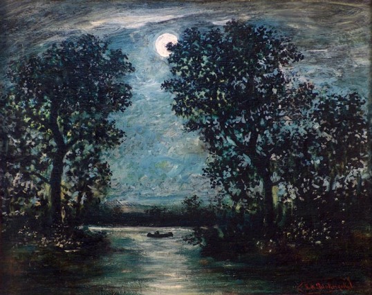 Ralph-Albert-Blakelock-Canoe-in-Moonlight